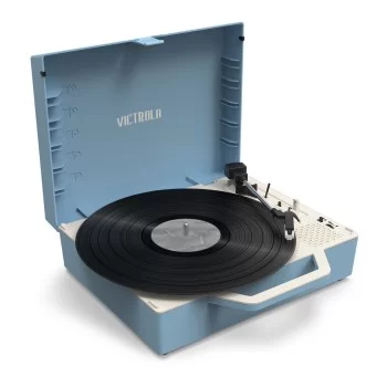 Record Player Victrola Re-Spin Blue