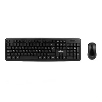 Keyboard and Mouse Nilox NXKME000003 USB Spanish Qwerty
