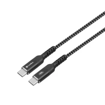 USB-C Cable CoolBox COO-CAB-UC-60W Black Black/Grey 1,2 m