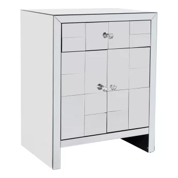 Nightstand DKD Home Decor Mirror MDF Wood (59 x 43 x 76 cm)