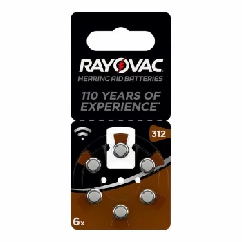 Batteries Rayovac ZA312 Compatible with headphones 6 Pieces