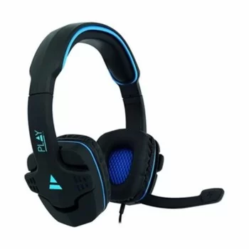 Gaming Headset with Microphone Ewent PL3320 Black Blue