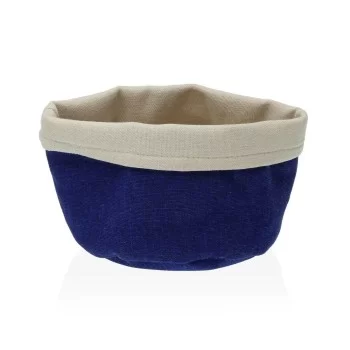 Bread Basket Versa Blue Textile (14 x 10 x 17 cm)