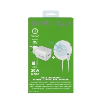 Portable charger Celly MAGCHARGEKIT White