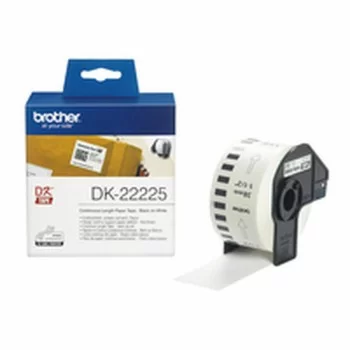 Continuous Roll of Paper Brother DK-22225 White Black/White