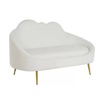 Sofa DKD Home Decor White Mustard Metal Clouds Scandi 155...