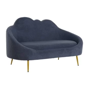 Sofa DKD Home Decor Blue Golden Metal Clouds Scandi 155 x...