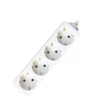 4-socket plugboard without power switch Silver...