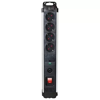 4-socket plugboard with power switch Silver Electronics...