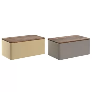 Breadbasket Home ESPRIT Beige Grey Metal Acacia 33 x 18 x...