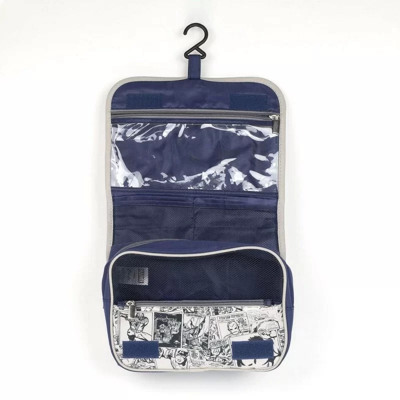 Travel Vanity Bag with Hook Marvel Grey Blue