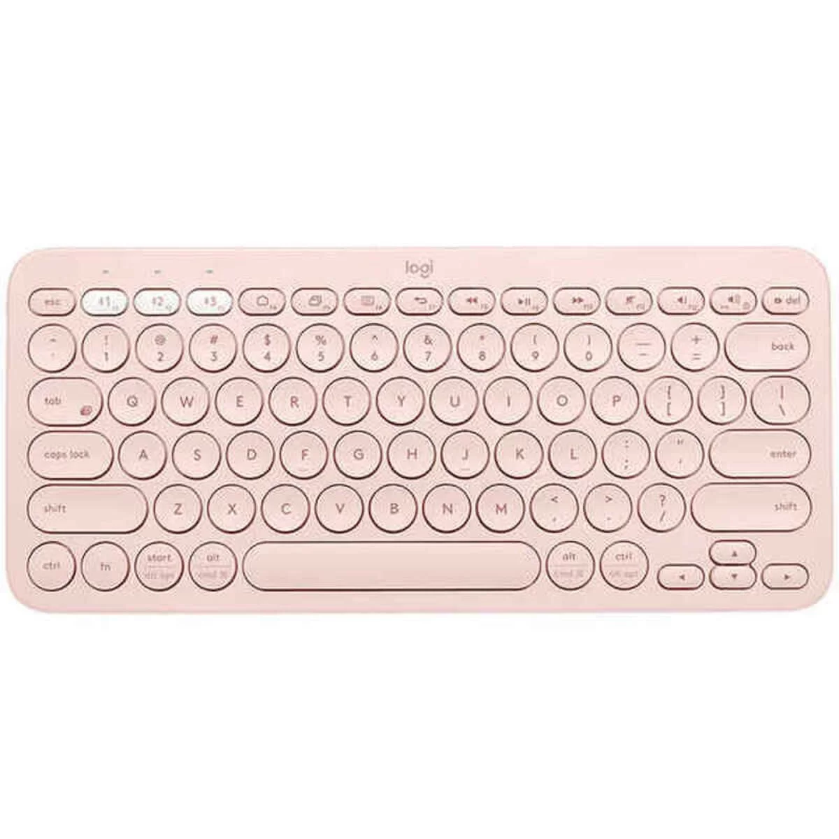 Wireless Keyboard Logitech K380 Multi-Device Spanish Pink Spanish Qwerty  QWERTY QZERTY
