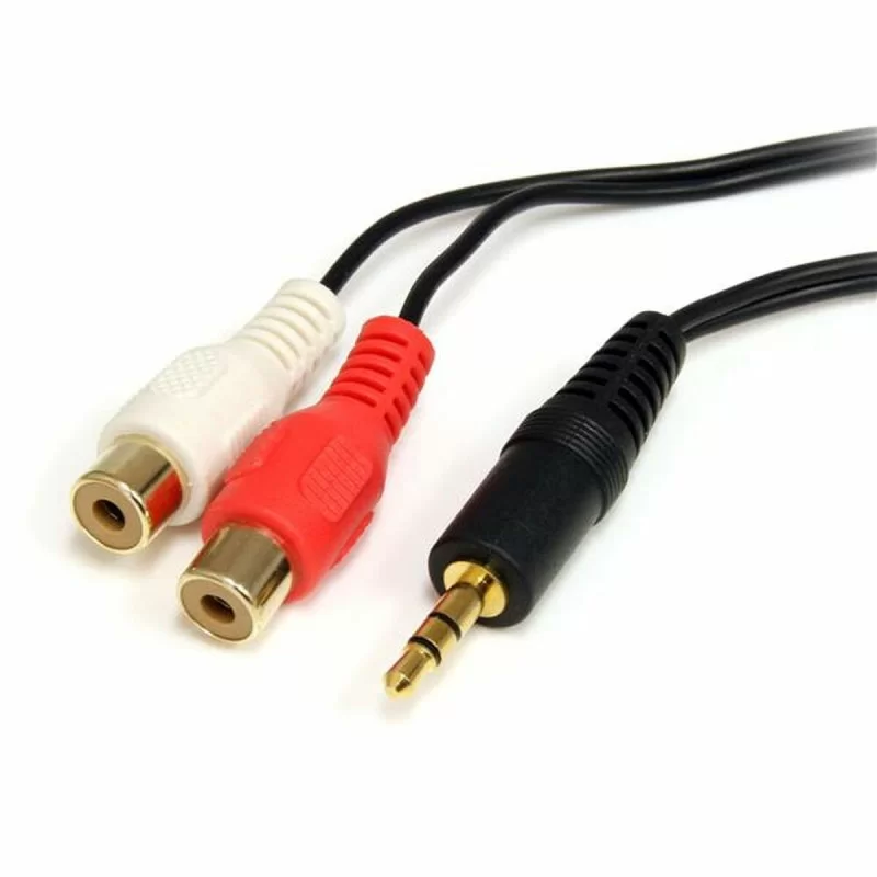 Audio Jack (3.5mm) to 2 RCA Cable Startech MU1MFRCA Black 1.8 m