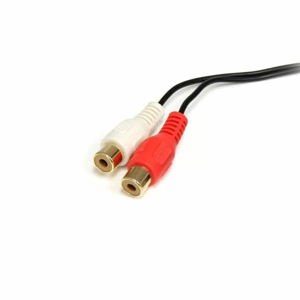 Audio Jack (3.5mm) to 2 RCA Cable Startech MU1MFRCA Black 1.8 m