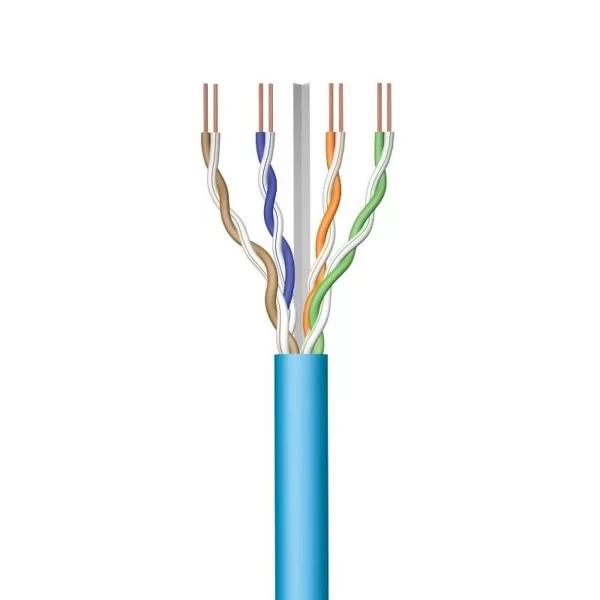 UTP Category 6 Rigid Network Cable Ewent IM1221 Blue 30 m