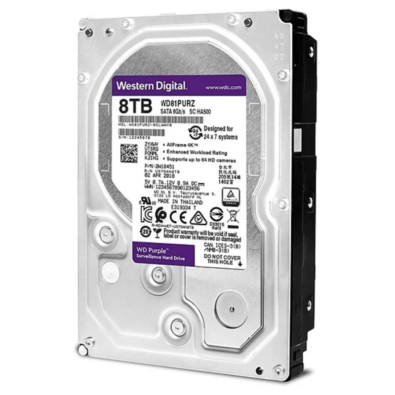 Hard Drive Western Digital WD84PURZ 8 TB 3,5" 8 TB