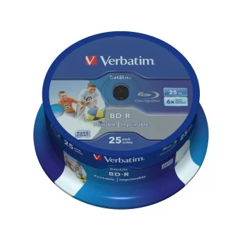 Printable Blu-Ray BD-R Verbatim Wide Inkjet Datalife 25...