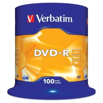 DVD-R Verbatim Matt Silver 100 Units 4,7 GB 16x
