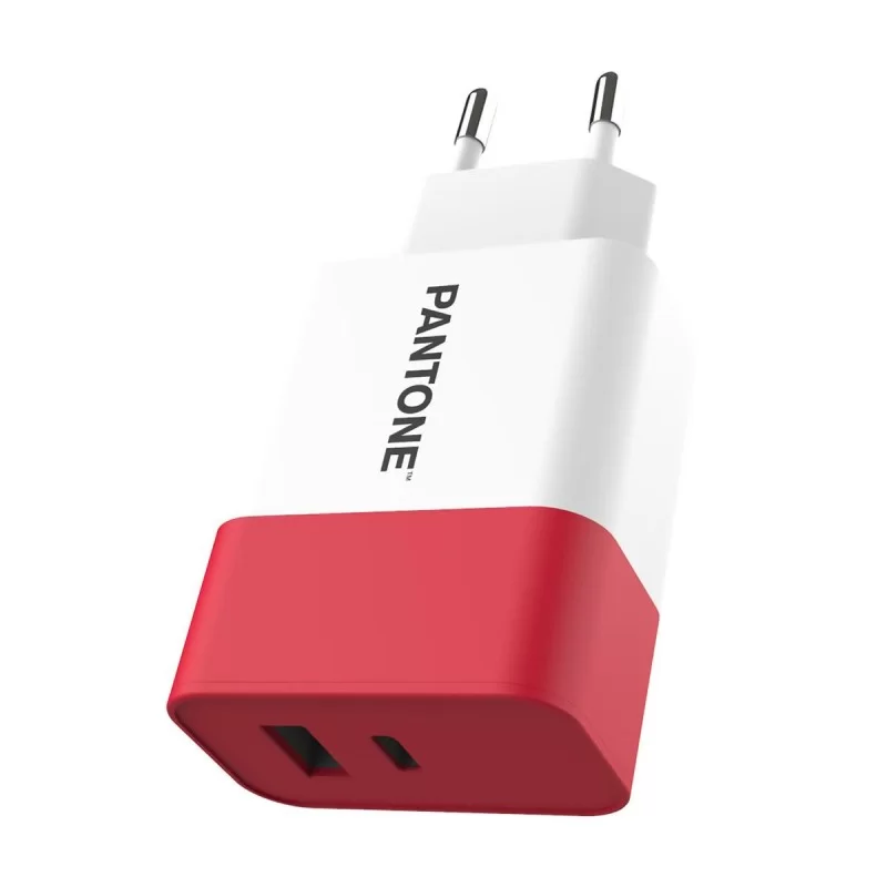 Wall Charger Pantone PT-PDAC02R1 White Red 15 W