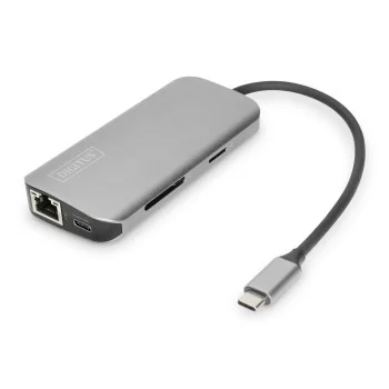 USB Hub Digitus by Assmann DA-70884 Black Silver