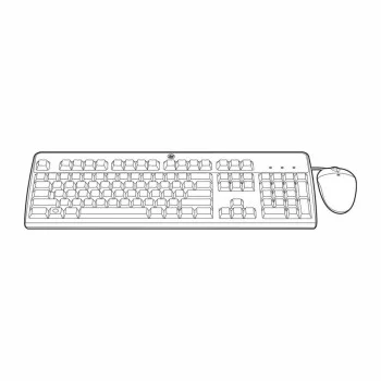 Keyboard and Mouse HPE 631348-B21 Black Spanish Spanish...
