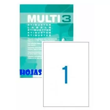 Printer Labels MULTI 3 210 x 297 mm White Upright 100 Sheets