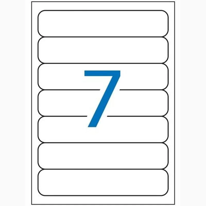 Printer Labels Apli White 25 Sheets 190 x 38 mm