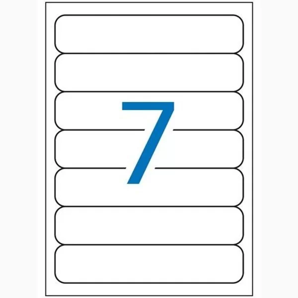 Printer Labels Apli White 25 Sheets 190 x 38 mm