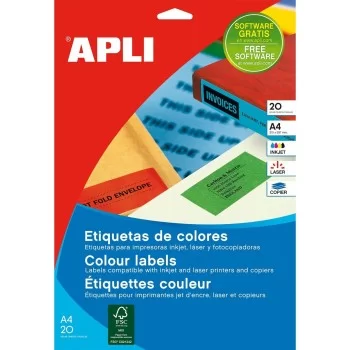 Printer Labels Apli Blue 210 x 297 mm