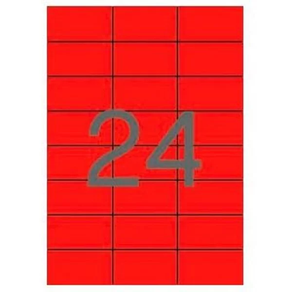 Printer Labels Apli Red 70 x 37 mm