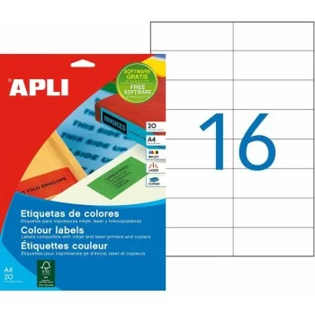 Printer Labels Apli Yellow 105 x 37 mm