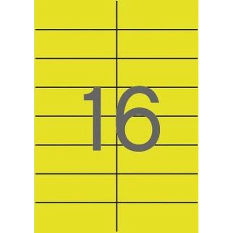 Printer Labels Apli Yellow 105 x 37 mm