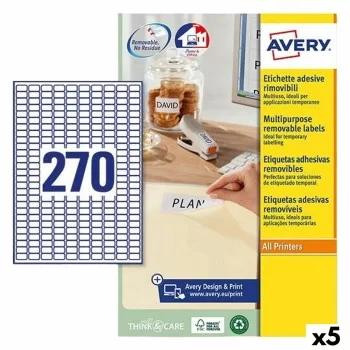 Printer Labels Avery White 25 Sheets 17,8 x 10 mm (5 Units)