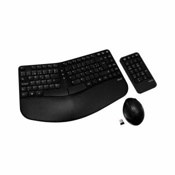 Keyboard and Wireless Mouse V7 CKW400ES Black Spanish...