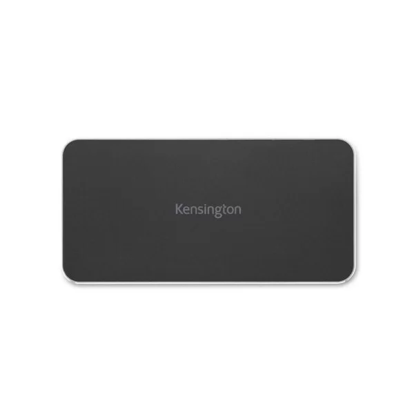 USB Hub Kensington Replicador móvil 4K dual USB-C sin controladores UH1460P con alimentación pass-through de 85 W Black/Silver