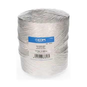 Cotton reel EDM White Raffia polypropylene