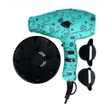 Hairdryer R&J Albi Pro Secador R&J Compact Flowers Blue