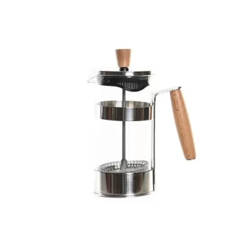 Cafetière with Plunger DKD Home Decor Silver Natural...
