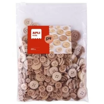 Buttons Apli 400 Pieces Natural