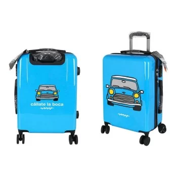 Cabin suitcase Cállate la Boca Blue Car 39 x 22 x 57 cm