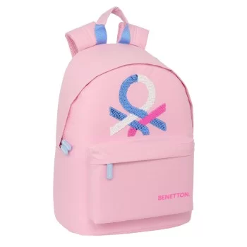 Laptop Backpack Benetton Pink Pink 31 x 41 x 16 cm