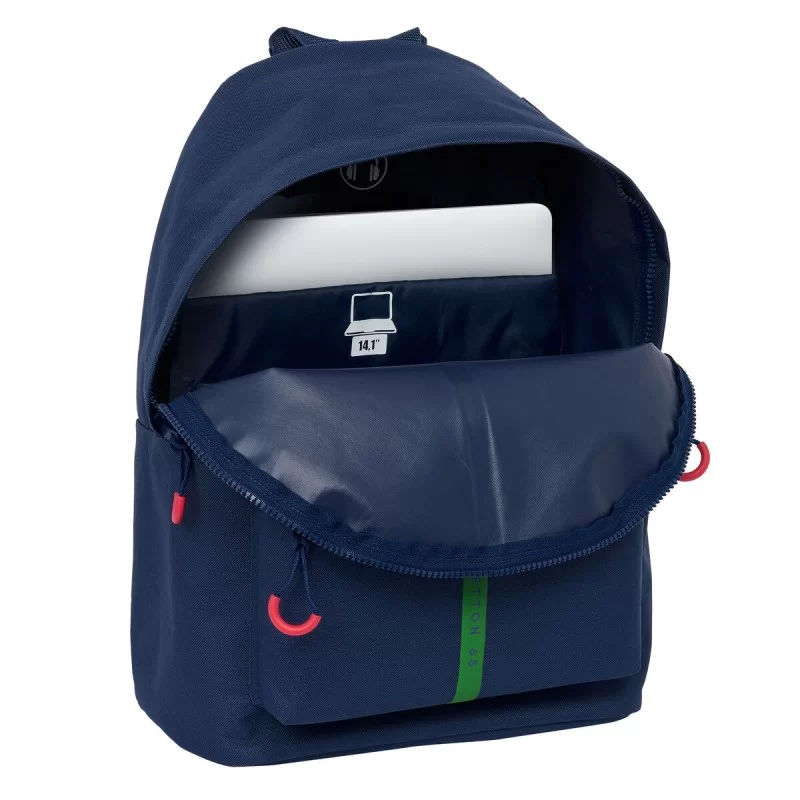 Laptop Backpack Benetton Italy Navy Blue 31 x...