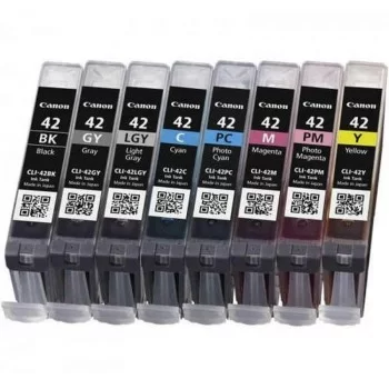 Original Ink Cartridge Canon CLI-42 BK/C/M/Y/PM/PC/GY/LGY...