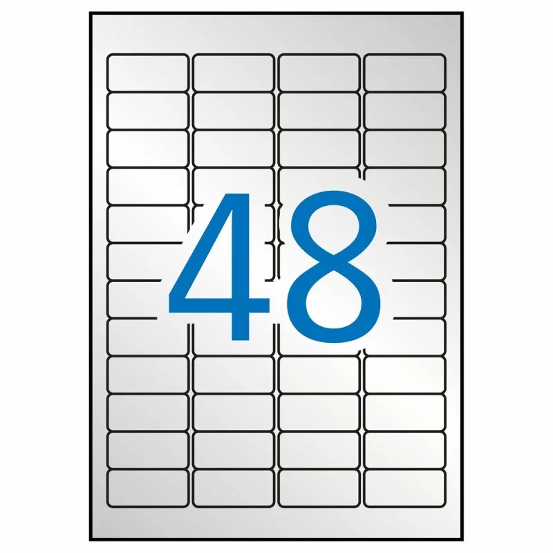 Adhesive labels Apli Metallic Silver 45,7 x...