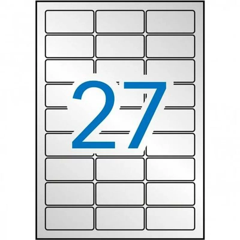 Adhesive labels Apli Metallic Silver 63,5 x...