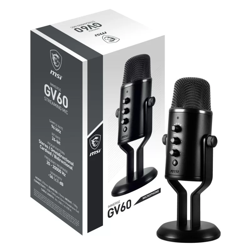 Microphone MSI PER IMMERSE GV60 STREAMING MIC...