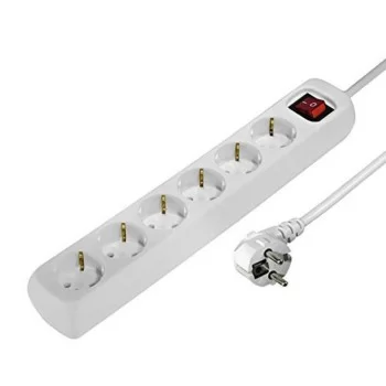 Schuko 6 Way Multi-socket Adapter Hama Technics 00030384...