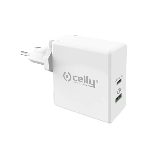 Battery charger Celly TCUSBC30WWH White