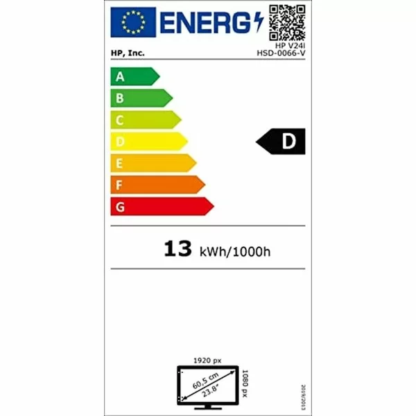 Monitor HP 9RV17AAABB 24" IPS LED IPS LCD 50 - 60 Hz