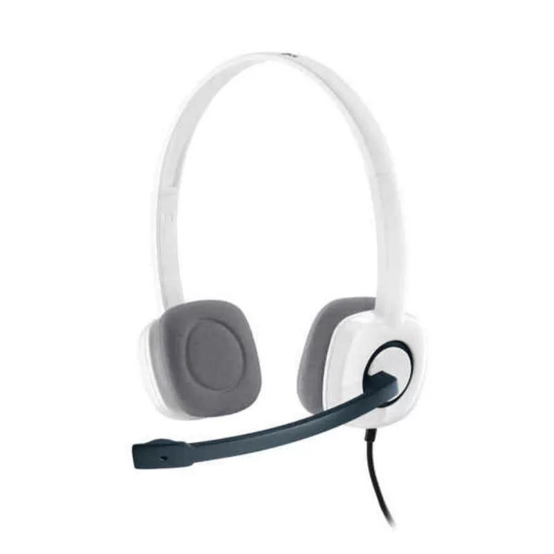 Headphones with Microphone Logitech 981-000350 White Black (1 Unit)